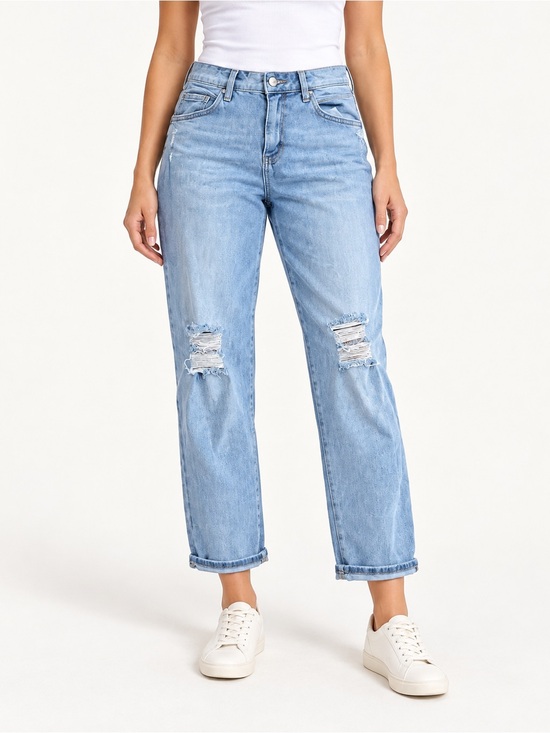 Simply Vera Vera Wang Denim - Simply Vera Vera Wang Light Wash Distressed Cropped Jeans 34” Waist crop 12